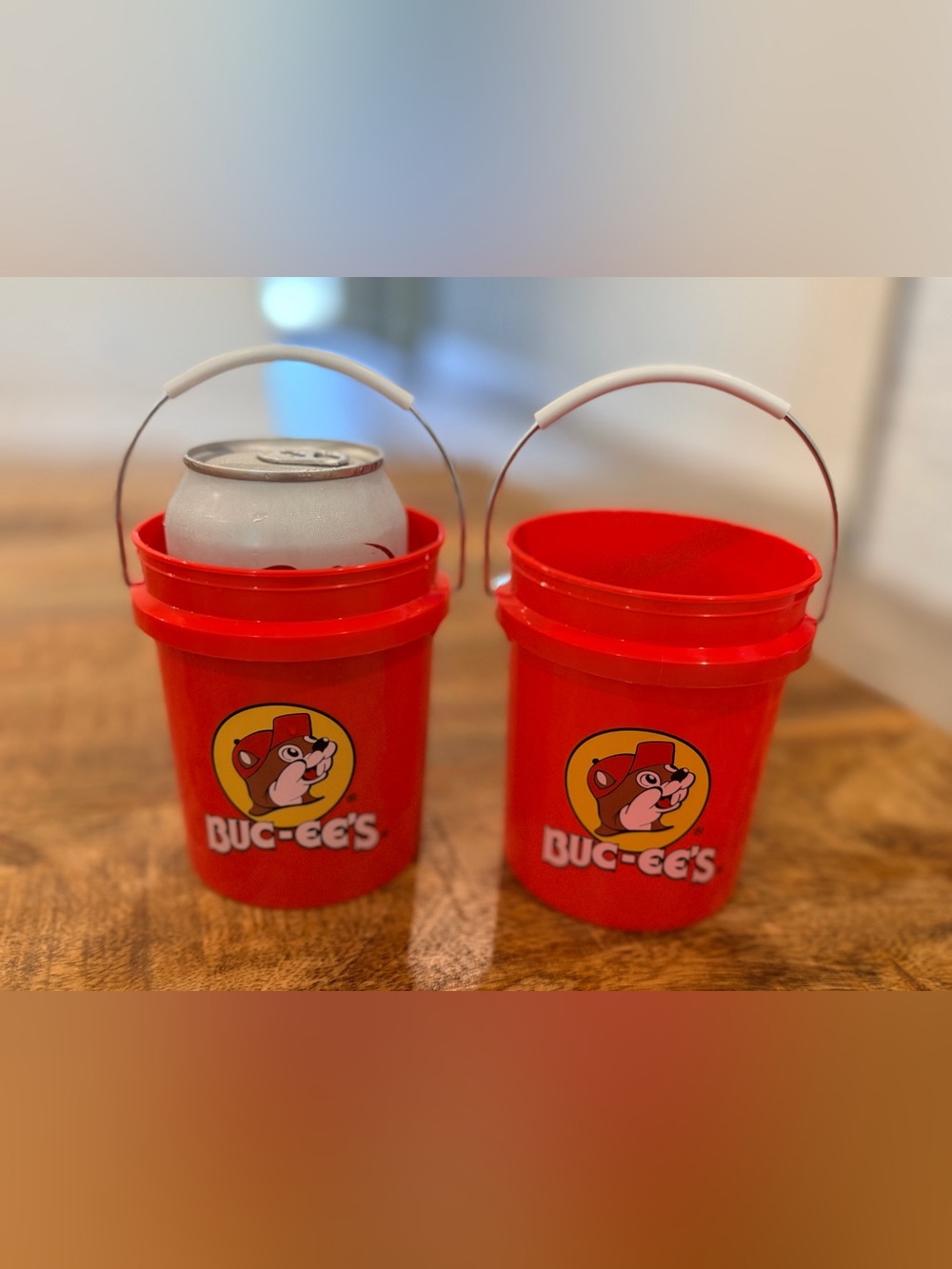 Buc-ee's Red Logo Bucket - Set of 2
